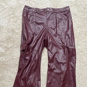 Faux leather Cargo Pants